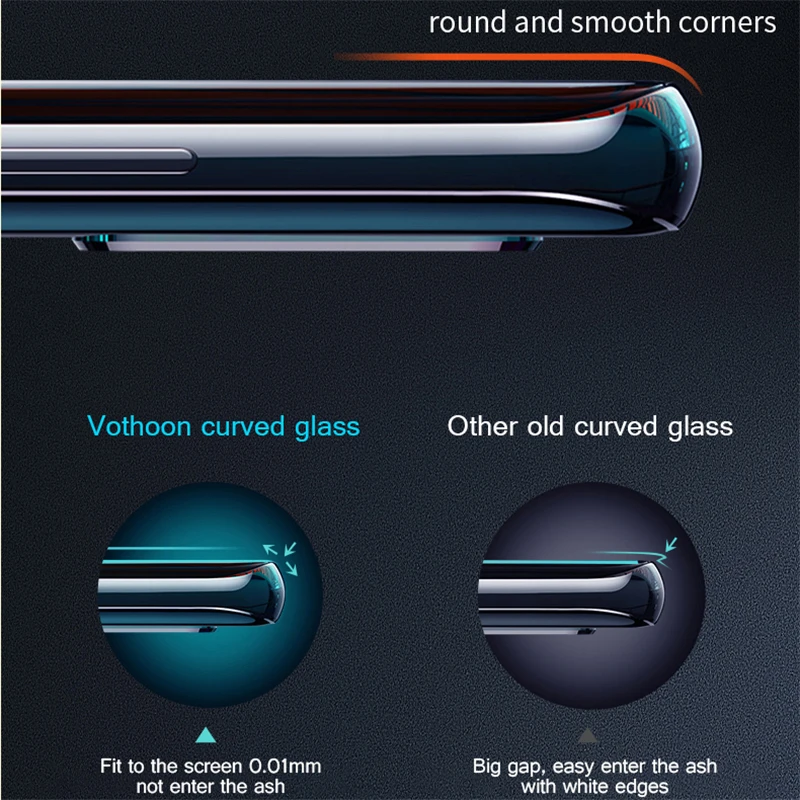 Vothoon Tempered Protective Glass for iPhone 15 Plus 14 13 12 11 Pro Max Xs Xr Full Coverage Screen Protector Glass