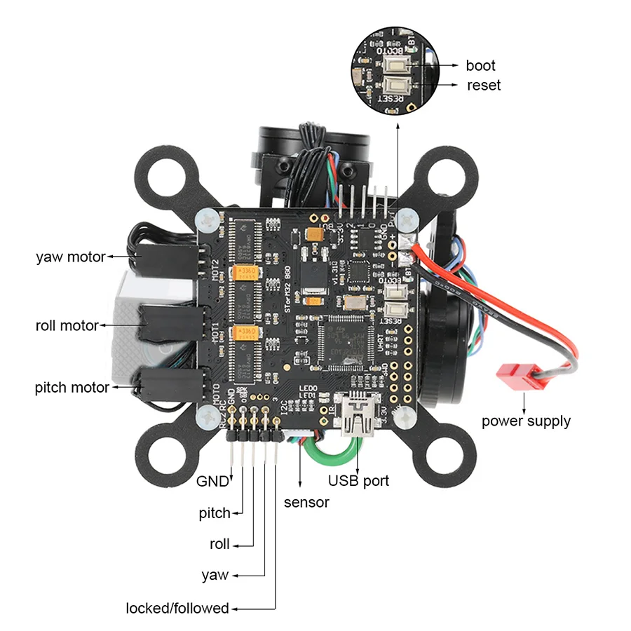 3 Axis Brushless Gimbal Storm32 Controlller Lightweight FPV Gimbal plug and play For GoPro Hero 3 4 F450 F550 Aerial Photography