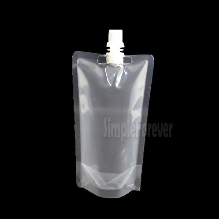 500pcs 250ml Stand-up Plastic Beverage Bag Spout Pouch for Fruit Juice Milk Coffee Liquid Drink Pouch