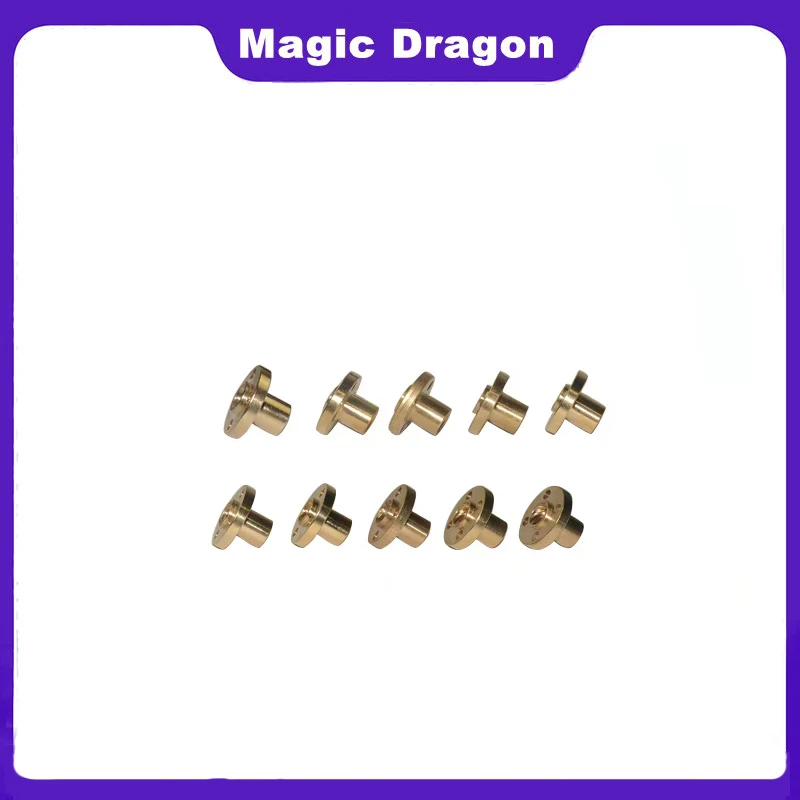 Magic Dragon 1PCS T8 Brass Nut Lead 1mm 2mm 3mm 4mm 6mm 8mm 10mm 12mm 14mm 16mm 20mm for T8 Screw Trapezoidal Screw