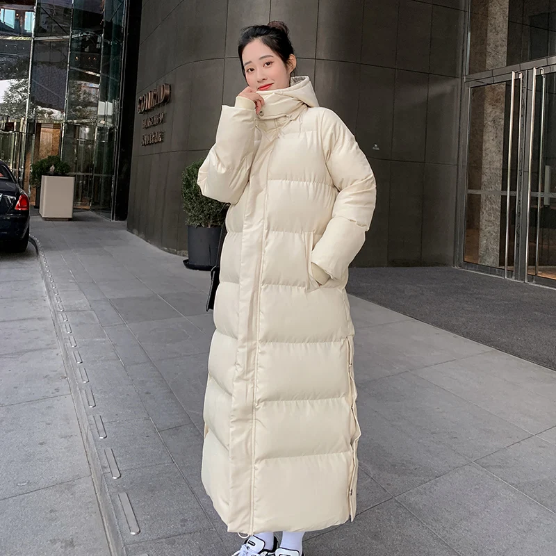 

Thick Down Parka Women With Hooded Warm Jacket Winterr Parkas Cotton Coat Cultivate Morality Fashion Eiderdown Outerwear Female