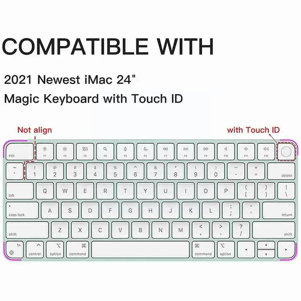 Desktop PC Cover For 2021 Apple Bluetooth Wireless 24 Protector Keyboard Keybord Protector Silicone Cover Cover Inch for IMAC