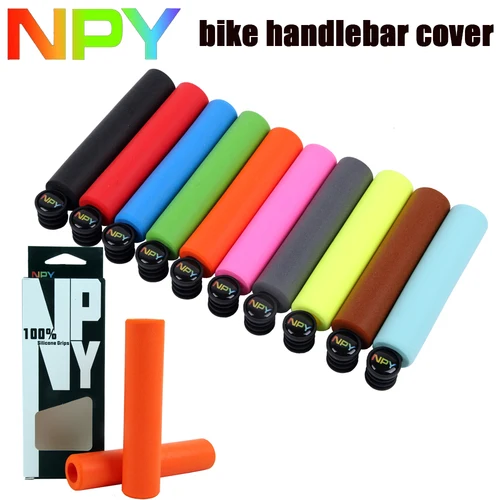 NPY-cubierta de manillar de bicicleta de montaña, goma de silicona pura de alta densidad, ultraligera, resistente al agua y antideslizante, piezas de agarre de bicicleta