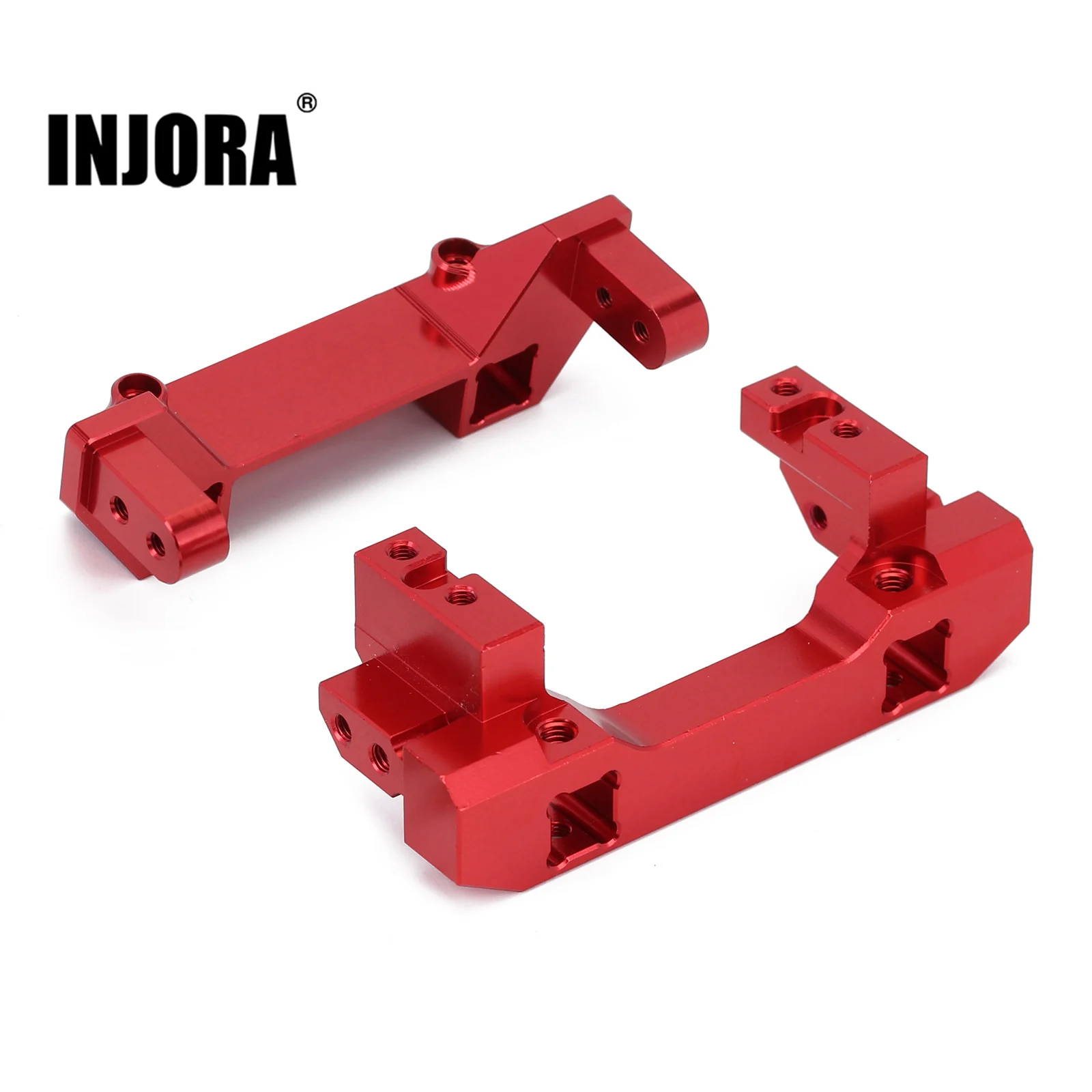 INJORA CNC Aluminum Alloy Front & Rear Bumper Mount Servo Stand For 1/10 RC Crawler TRX4 TRX-4 8237 Upgrade Parts