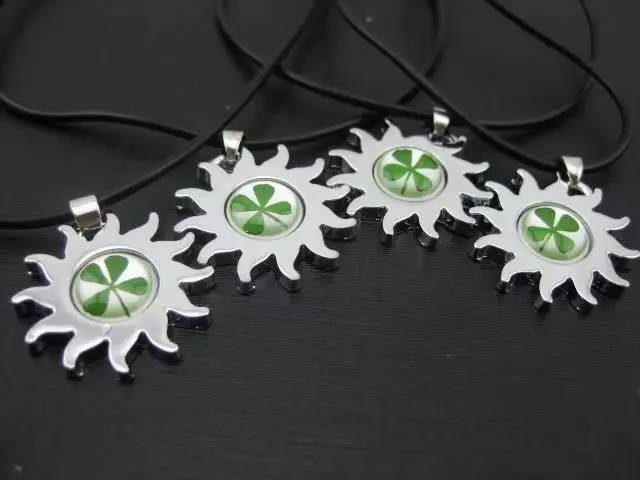 

15 pcs Vintage Pendant Real Four Leaf Clover Male Jewelry Hip Hop