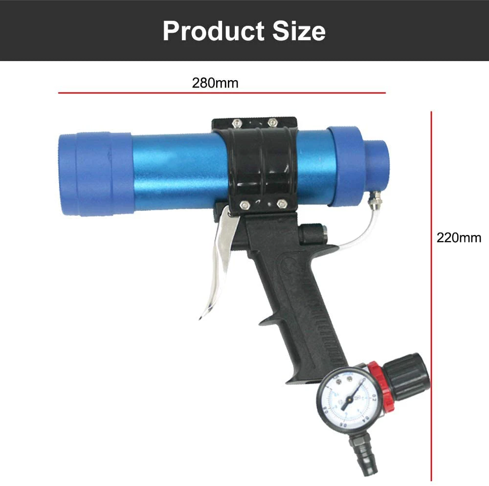 310 ml pneumatic air sealant gun, caulking gun tool, adjustable pressure glue gun, used for bathtub and Aquarium grouting tool