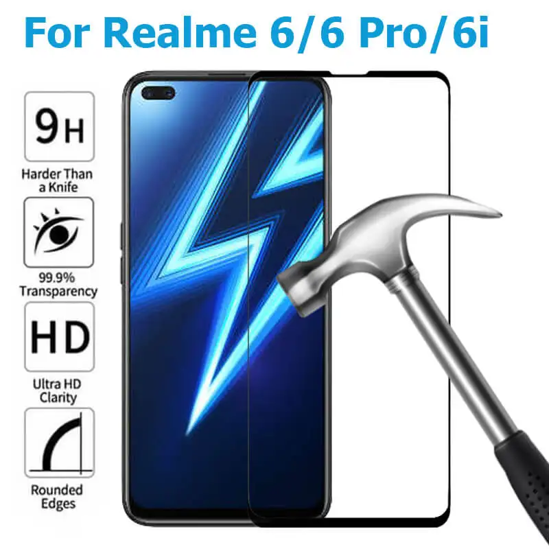 

Protective Glass for Realme 6 Pro 6i 5 5i Screen Protector On for Oppo A5 2020 A9 Realmi6 Realme5 5Pro OppoA5 Real Mi 6Pro Glass