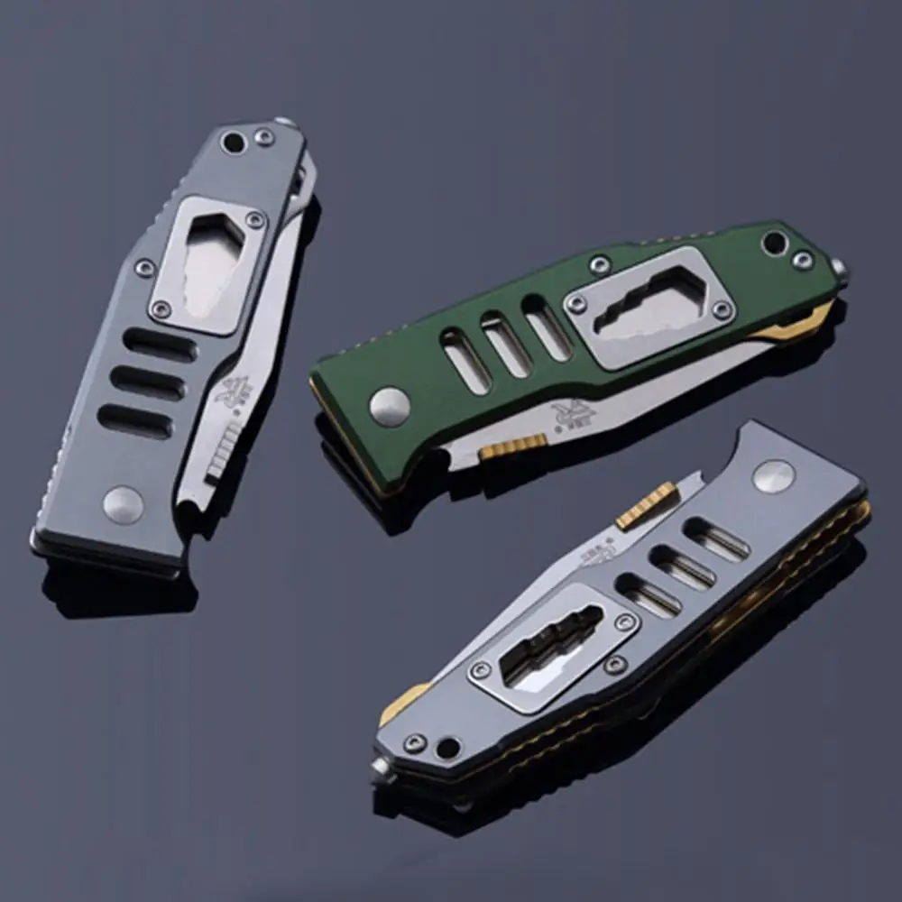 Multi-functional Outdoor Rescue Tool Edc Camping Hunting SANRENMU 7046 Pocket Folding Knife 8cr13mov Blade