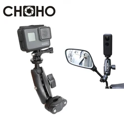 For Gopro Accessories Motorcycle bracket Mount rearview mirror Supporter Bike Handlebar Ride for Gopro Hero DJI Insta360