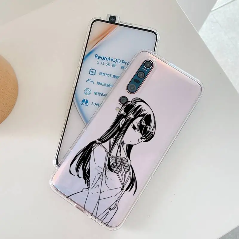 Manga Chibi Komi Shouko Komi-san Phone Case For Redmi Note 5 7 8 9 10 A K20 pro max lite for Xiaomi 10pro 10T