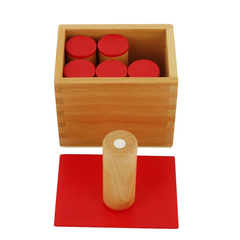 Montessori Learning Material International Version Sound Boxes Wooden Beech Blue Red Painting Sensorial Exercise Educational Toy
