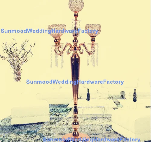 

gold metal tall candlestick Taper Decorative Centerpiece Metal Gold candelabra Candle Holder For Wedding senyu01146