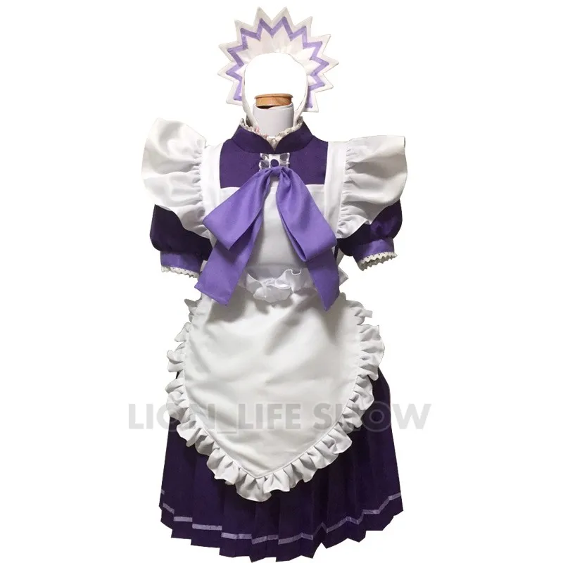 Anime Tokyo Mew Mew  Zakuro Fujiwara Maid Clothing purple dress Cosplay Costume