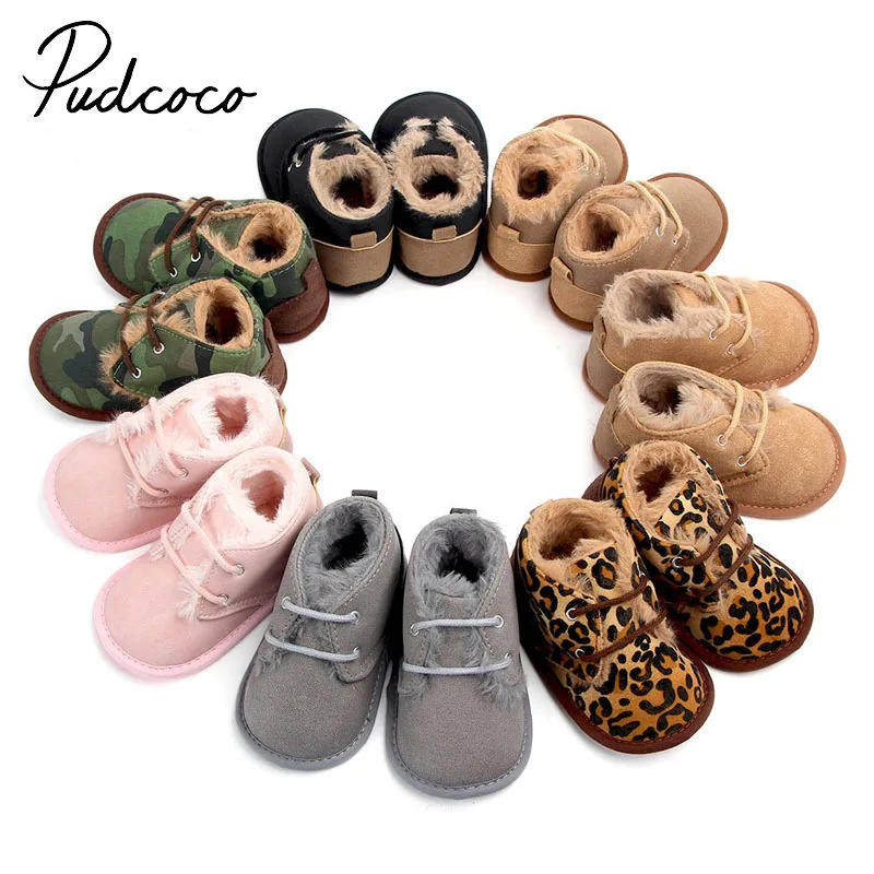 เด็กทารกเด็กฤดูหนาวที่อบอุ่นรองเท้าเด็กแรกWalkersรองเท้าผ้าใบCribทารกเด็กวัยหัดเดินรองเท้ารองเท้าทารกแรกเกิดPrewalkers