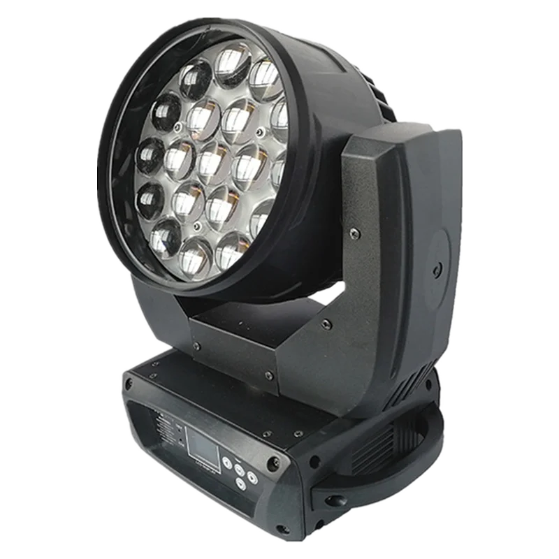 Hot sale 19x15W NEW Version of CTO and ECO function led wash zoom 19x15w rgbw moving head light zoom wash moving head lyre