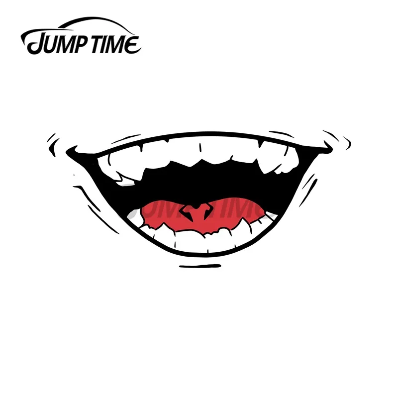 JumpTime 13 x 6.8cm Sukuna Mouth Fine Car Stickers Vinyl Car Sticker Bumper Decoration Anime Scratch-proof Funny Vehicle Decal