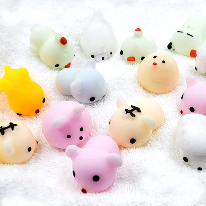 27 Colors Mini Cute Antistress Ball Squeeze Toy Stress Relief Squishy Animal Cat Rabbit Cloud Toys Funny Gift For Children Adult