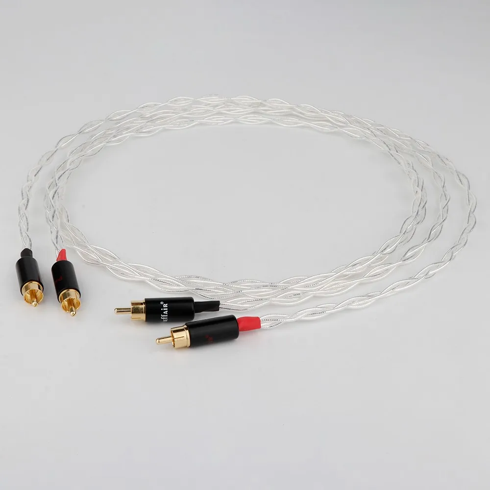 

single 4-strand woven Nordost Odin Supreme Reference Interconnect RCA Audio cable with Preffair RCA plug