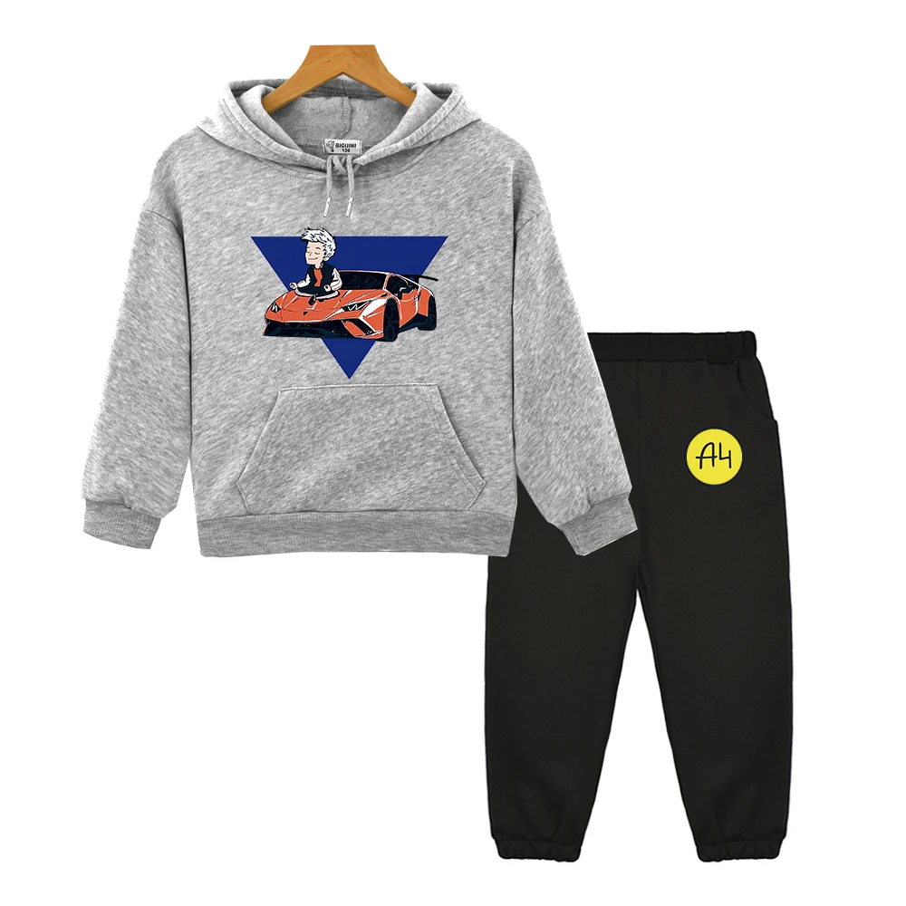 Sweatshirt 4 4 4 4 4 hoodies roupas para crianças calças superiores terno moletom da menina do menino outono topos merch a4 roupas de bebê casuais crianças conjunto