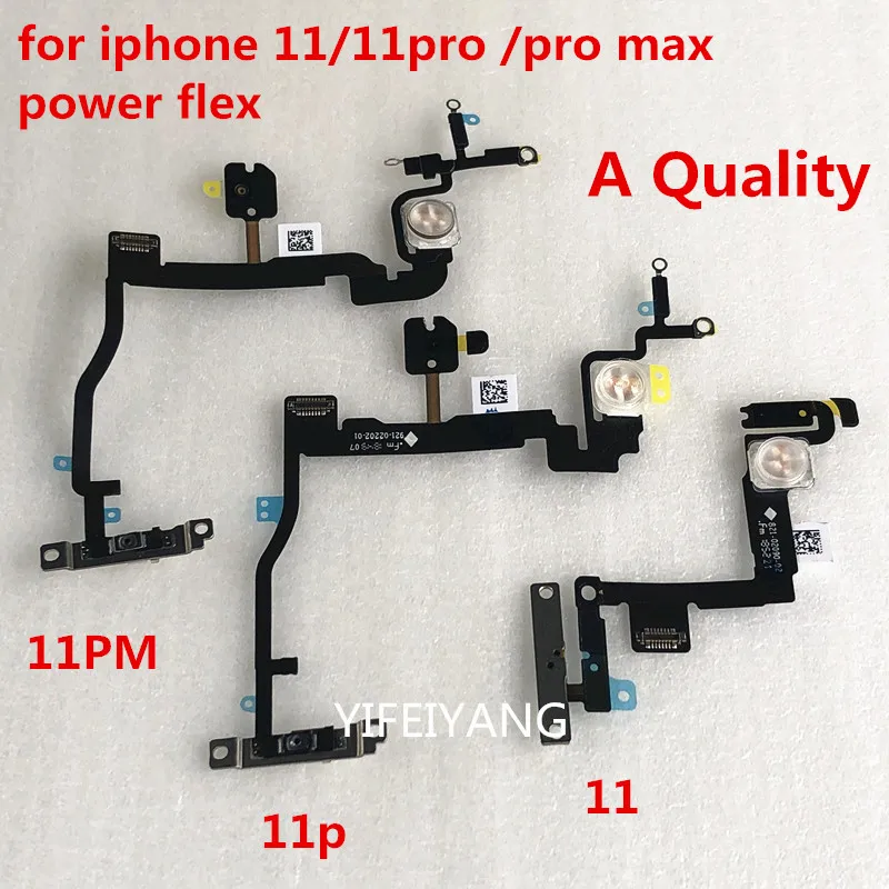 Original power flex cable for iPhone 11, 11 pro, 11 pro Max, on/off button, 10PCs