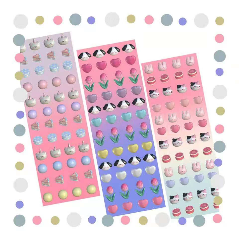 

Милые животные красивые эпоксидные наклейки тюльпан Kawaii ручной работы DIY Материал Скрапбукинг Idol карта Канцелярские Декоративные наклейки
