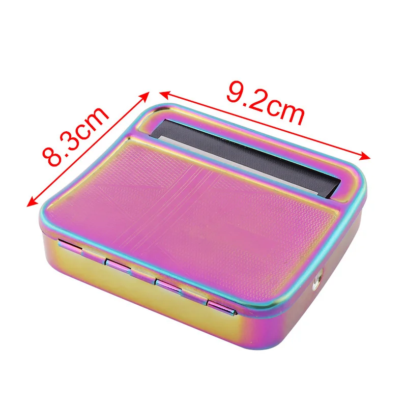 Rainbow Metal Rolling Machine Tobacco Roller Cigarette Case 70mm Manual Tobacco Roller Cigarette Rolling Machine For Smoking