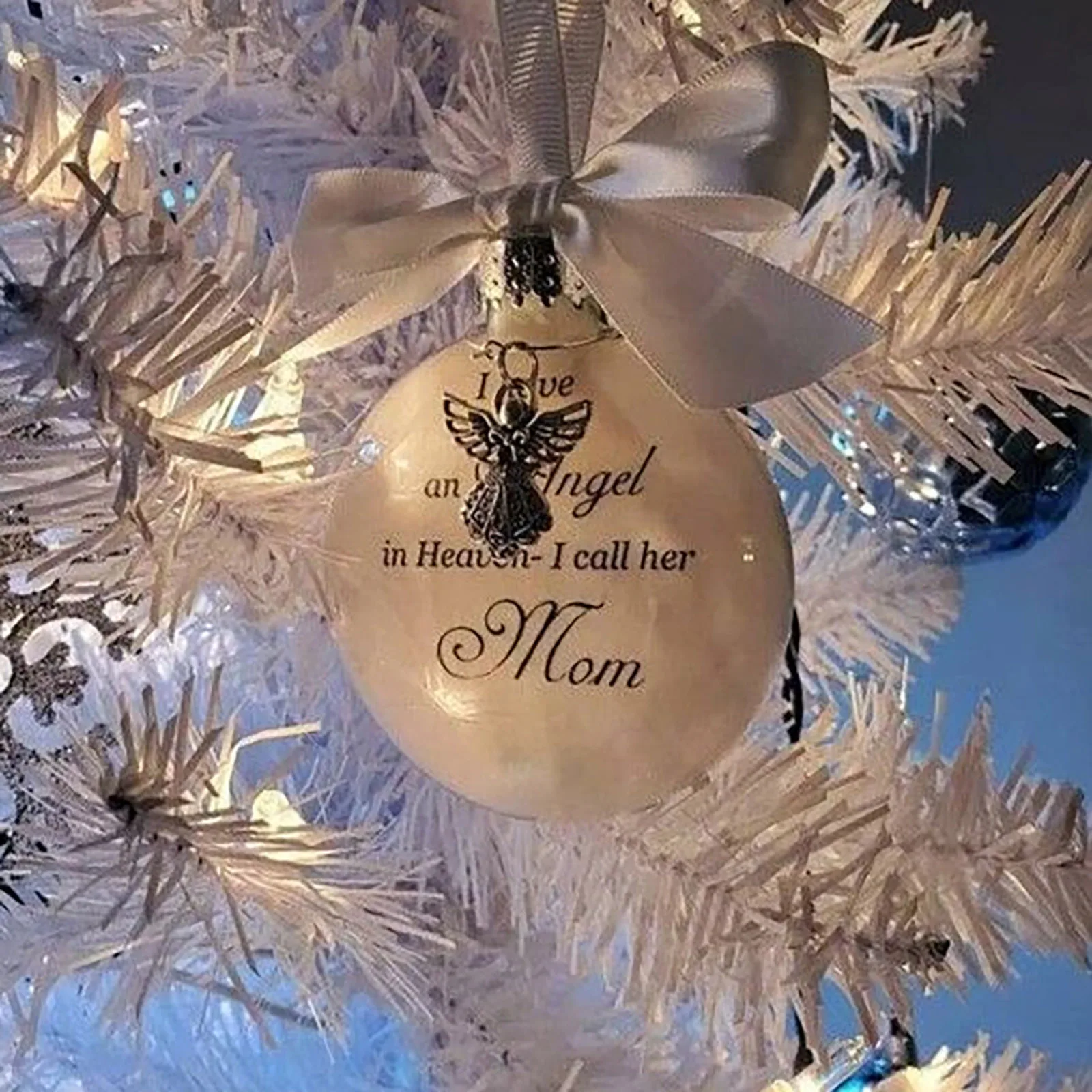 Christmas Ball Angel Ornament Hanging Sign Pendant For Decorations I Have An Angel In Heaven Memorial Home Decor Navidad 2020