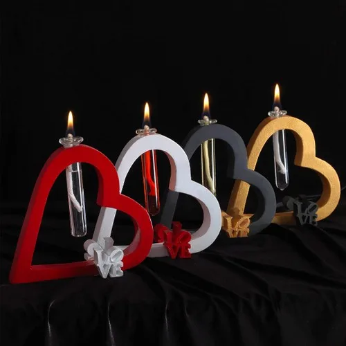 Flovart Love Circle Decorative Oil Lamp-Matte Black-Oil lamp butter Gift