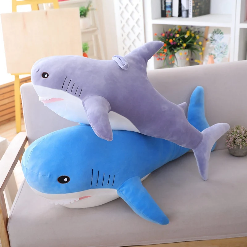 Neue 80cm/100cm Big Size Leben Shark Plüsch Spielzeug Kissen Weiche Marine Tier Whale Puppe beschwichtigen Kissen Geschenk für Kinder