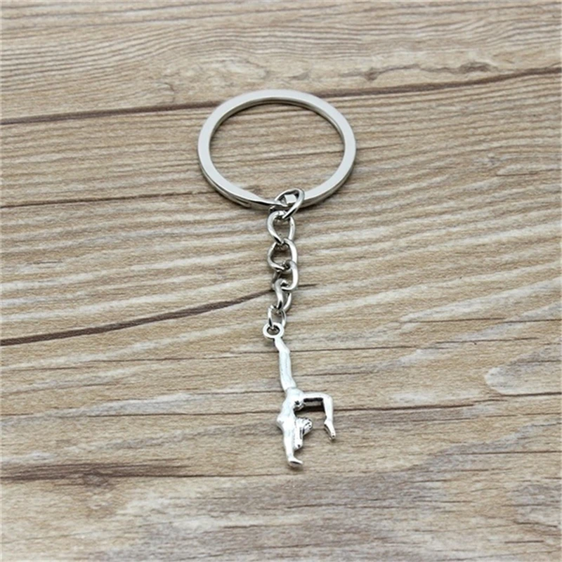 Gymnastics Keychain Keyring, Sport Keyring, Sports Athletic Charm, Sport Lover Gift