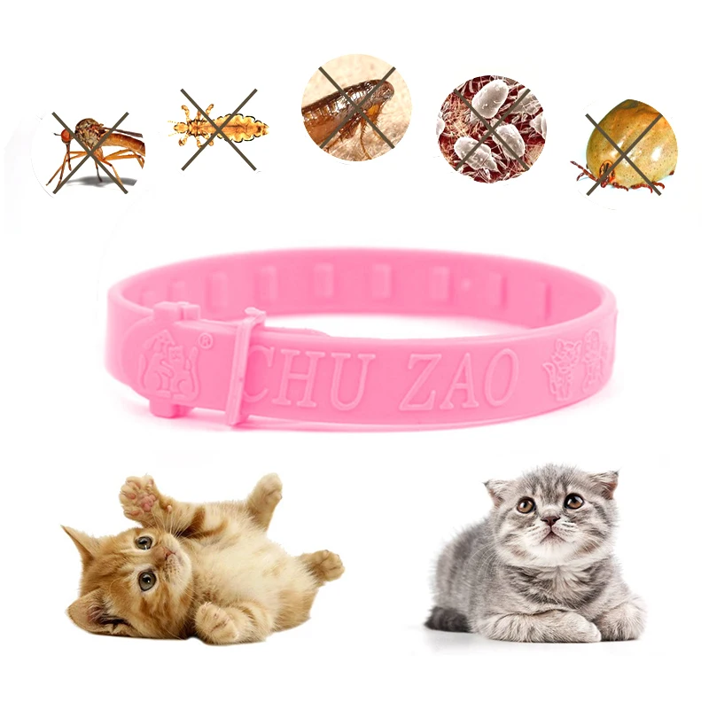 Anti Flea Mite Cat Collar Cute Cat Flea Mosquito Repellent Collar Adjustable Anti Fleas Lice Mites Pet Collar Cat Accessories