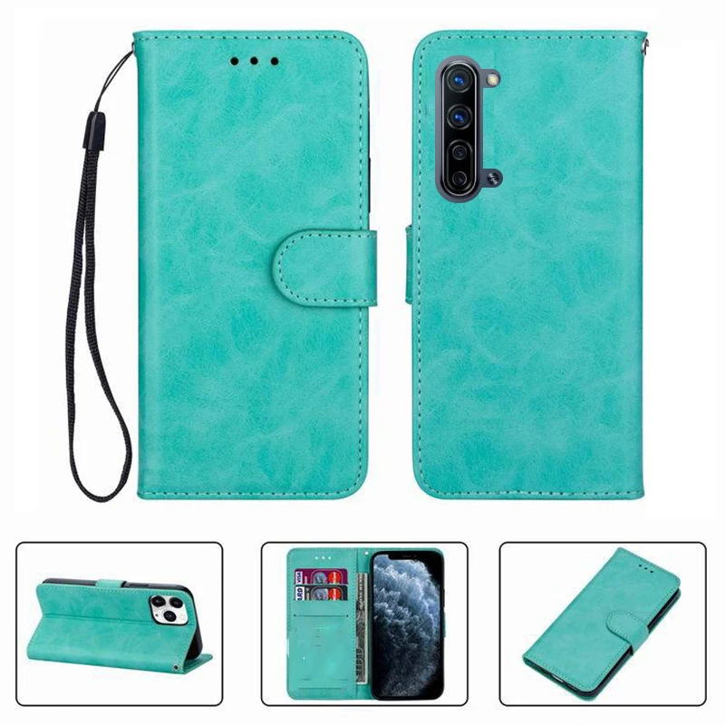 For OPPO Find X2 Lite CPH2005 Wallet Case High Quality Flip Leather Phone Shell  Protective Cover Funda