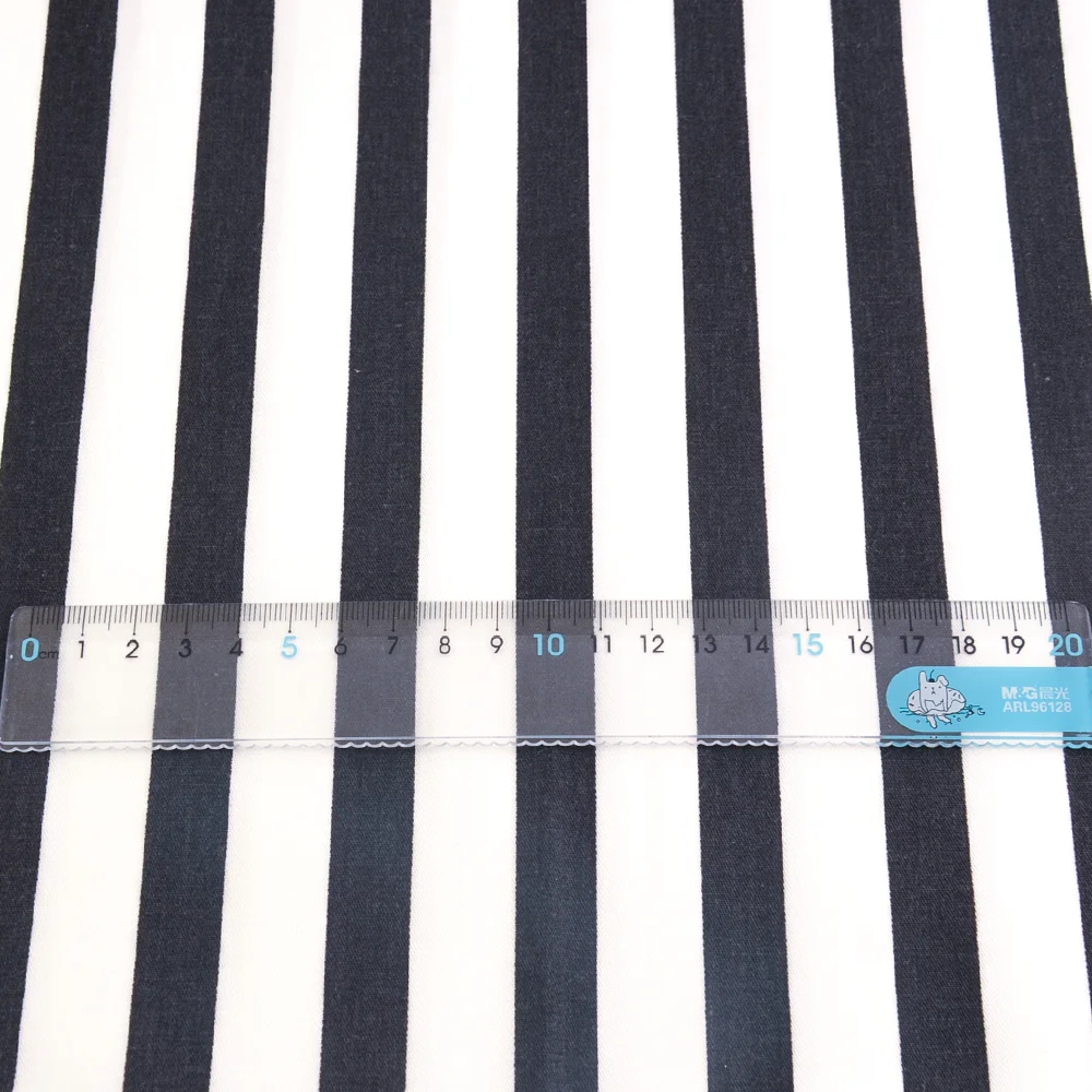 Black and White Twill Cotton Cloth Striped Fabric for Children\'s Bed, Decoration Fabric Canvas Per Meter, Patchwork, Polka Dots