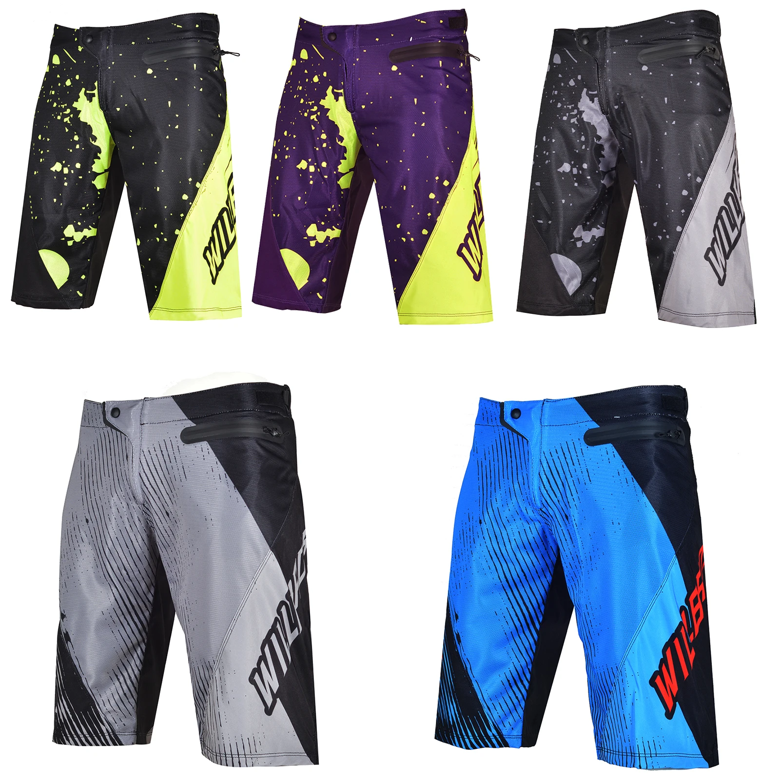 Enduro MX Shorts MTB Bike Off-road Cycling Sprint Motocross Racing Moto Cross Willbros Summer Short Pants Black Grey Mens