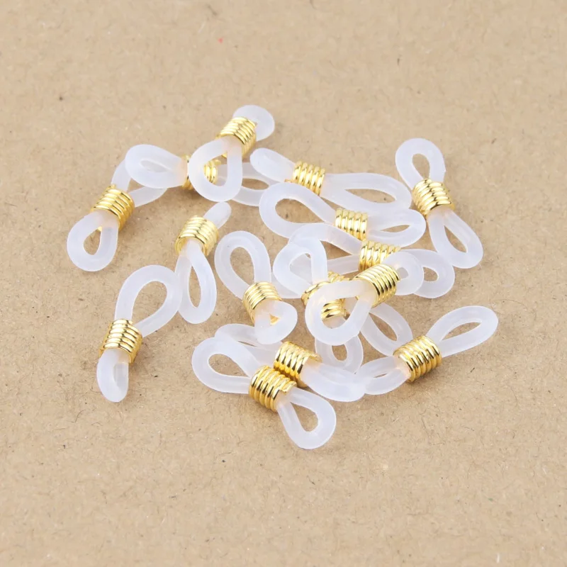 50PCS 6X22MM Multi-color Rubber Material Adjustable Belt Adjuster For Glasses Accessories Fixed Glasses Rope Pendant