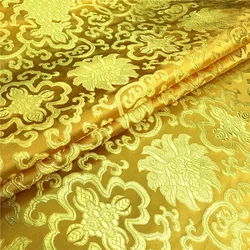 50*75cm kolorowe jedwabne satynowe GoldenTexture antyczne tkanina Cheongsam poduszka na sofę tkanina pachnące opakowanie DIY Handmade