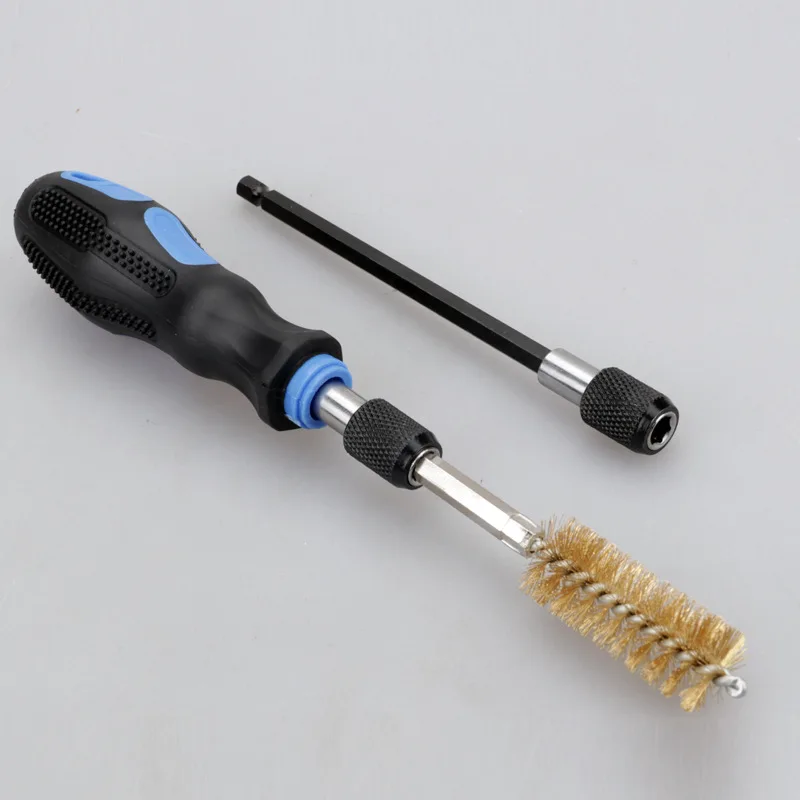 38 pz/set Set di spazzole con gambo esagonale a filo industriale 1/4 "Nylon esagonale, ottone, spazzola metallica in acciaio inossidabile Kit di spazzole per la pulizia da 8-19mm