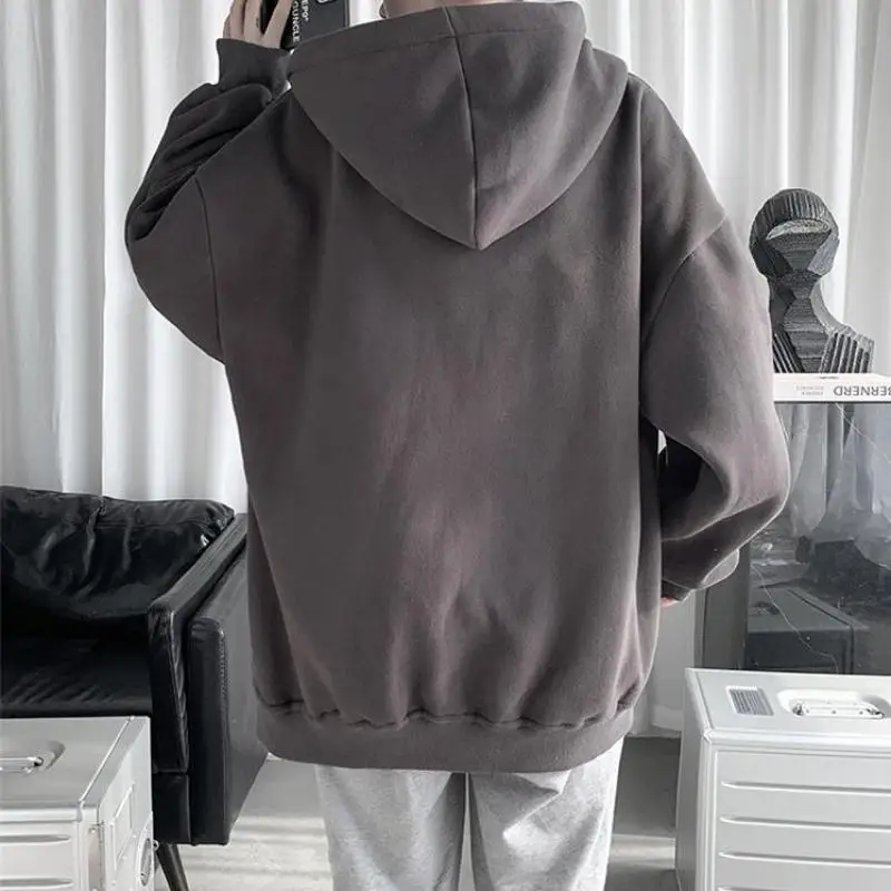 Xanh Dương Khoác Hoodie Nữ Áo Mùa Xuân, Mùa Thu Dây Kéo Phối Túi Trùm Đầu Mới Rời Màu Áo Khoác Xu Hướng Đẹp Trai Nam Cao Cấp