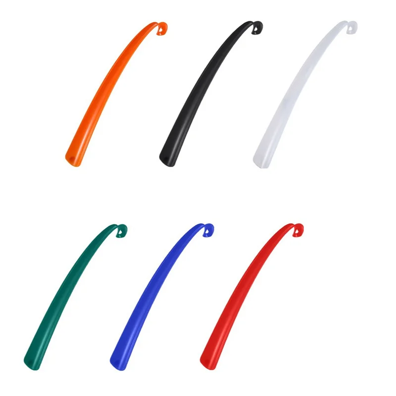 1PCS สีสุ่มพลาสติกยาว Shoehorn ยาวรองเท้า Lifter ดึง Shoehorn ลื่นยาว Shoehorn รองเท้าขี้เกียจ helper