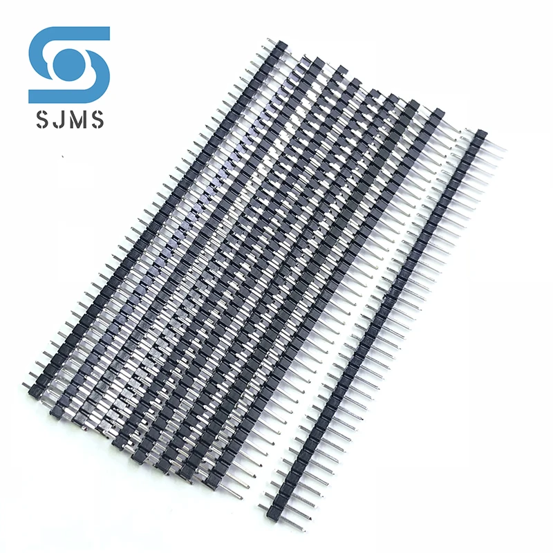 20 pz 10 paia 40 Pin 1x40 fila singola maschio e femmina 2.54mm Breakable Pin Header PCB JST connettore striscia per Arduino nero