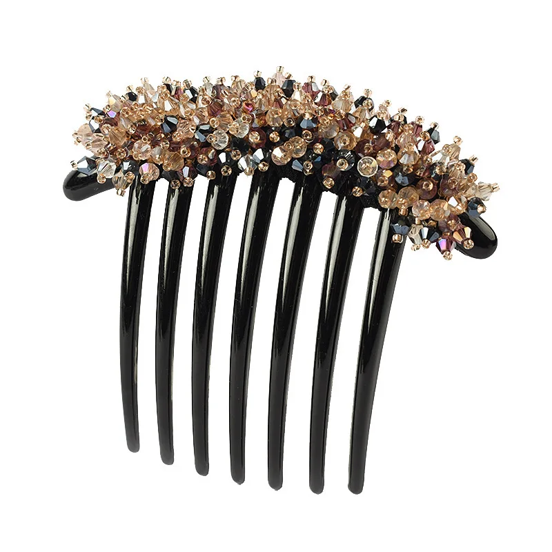 Elegant Hair Accessories Women Hair Comb Rhinestone Crystal Hair Clips Hairpins Lady Bride Wedding Party Headdress Headwear