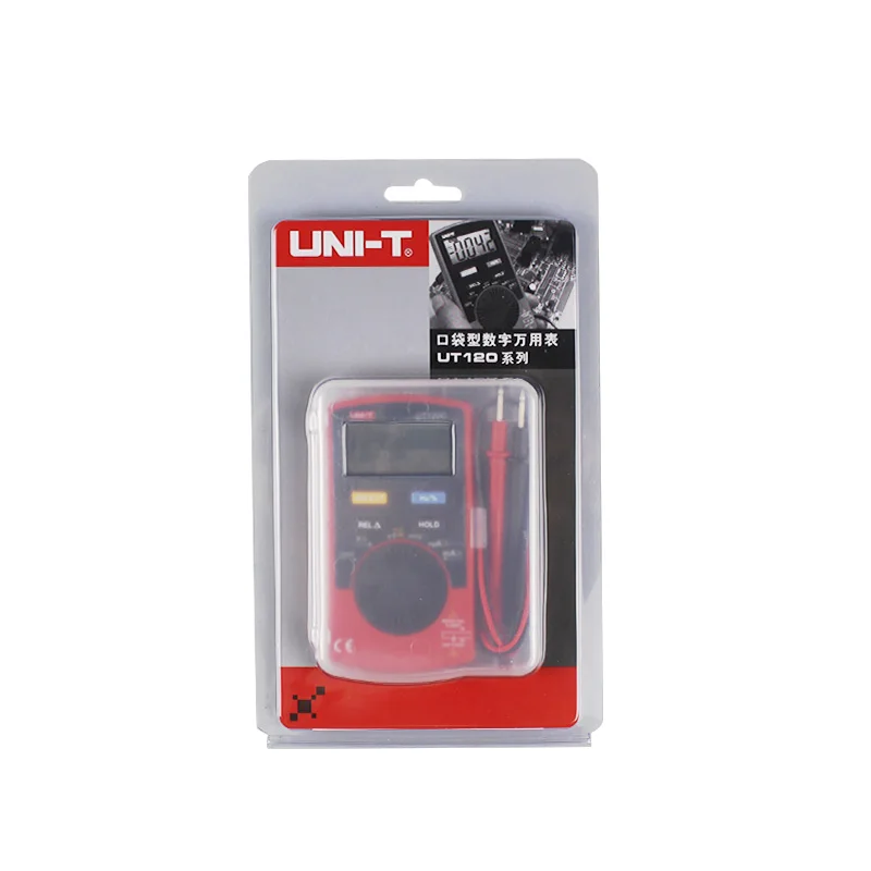 UNI-T UT120A UT120B UT120C حجم الجيب الرقمي المتعدد السيارات المدى التيار المتناوب تيار مستمر الحالي مقياس التيار الكهربائي الصغير 4000 التهم الكهربائية المتعددة