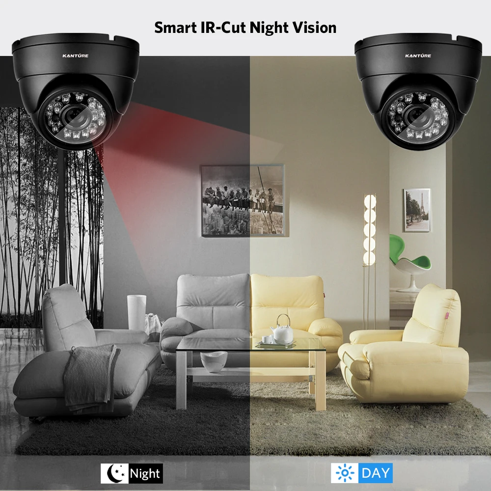 KANTURE 16CH 4K AHD DVR Kit 8MP CCTV Security Camera System Ai Indoor Outdoor Video Surveillance Set XMEYE