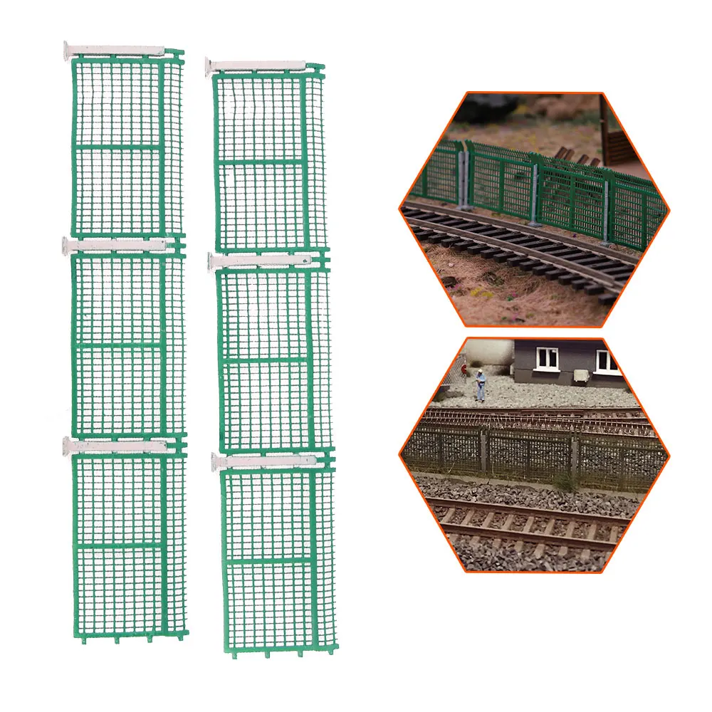 

2pcs Ho Scale Railway Train Fence Model 1:87 DIY Toys Railroad Scenery Guardrail Modeling for Diorama