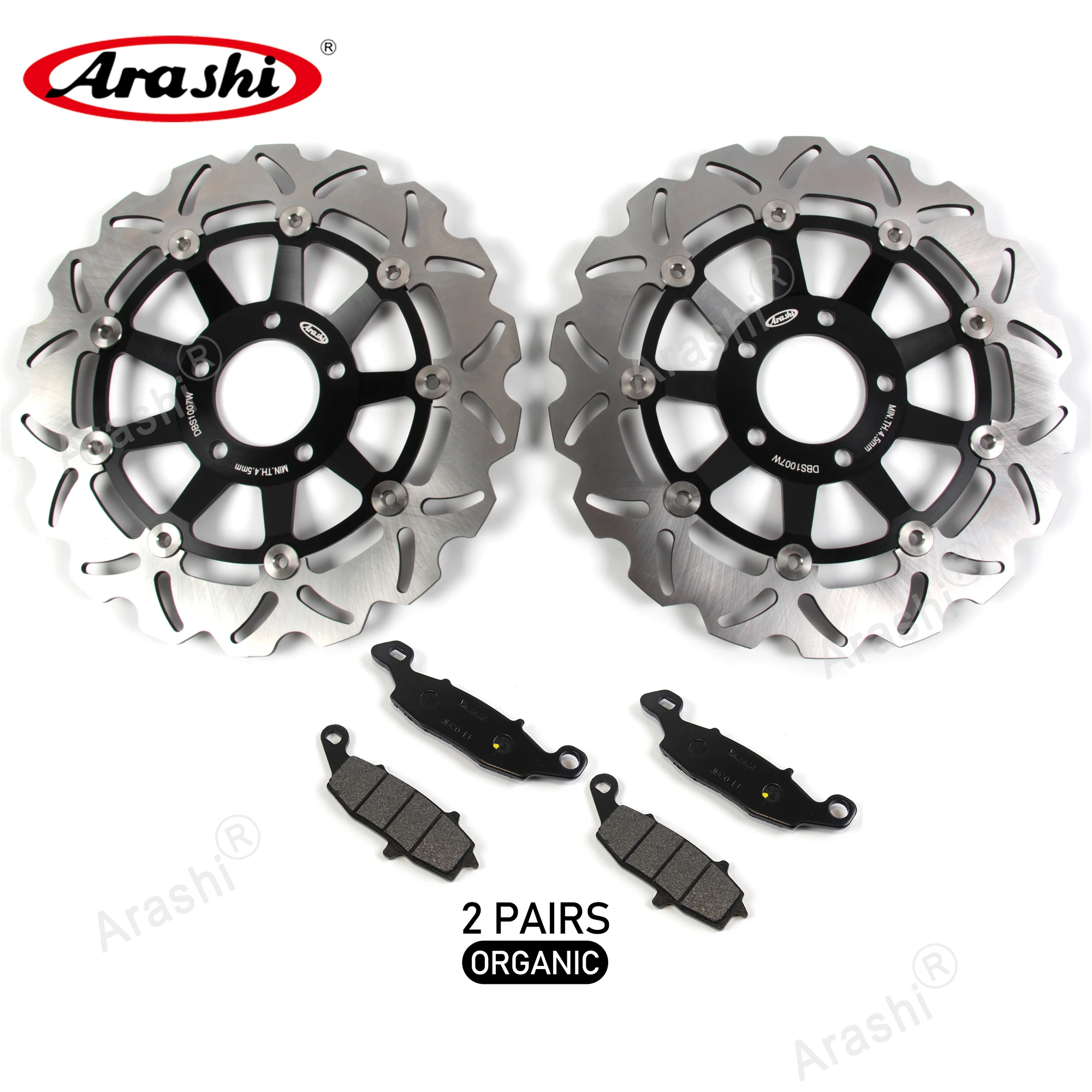 ARASHI Front Brake Discs Rotors Pads For SUZUKI GSX 750 1997 - 2003 CNC Floating Front Brake Disk GSX750 1999 2000 2001 2002