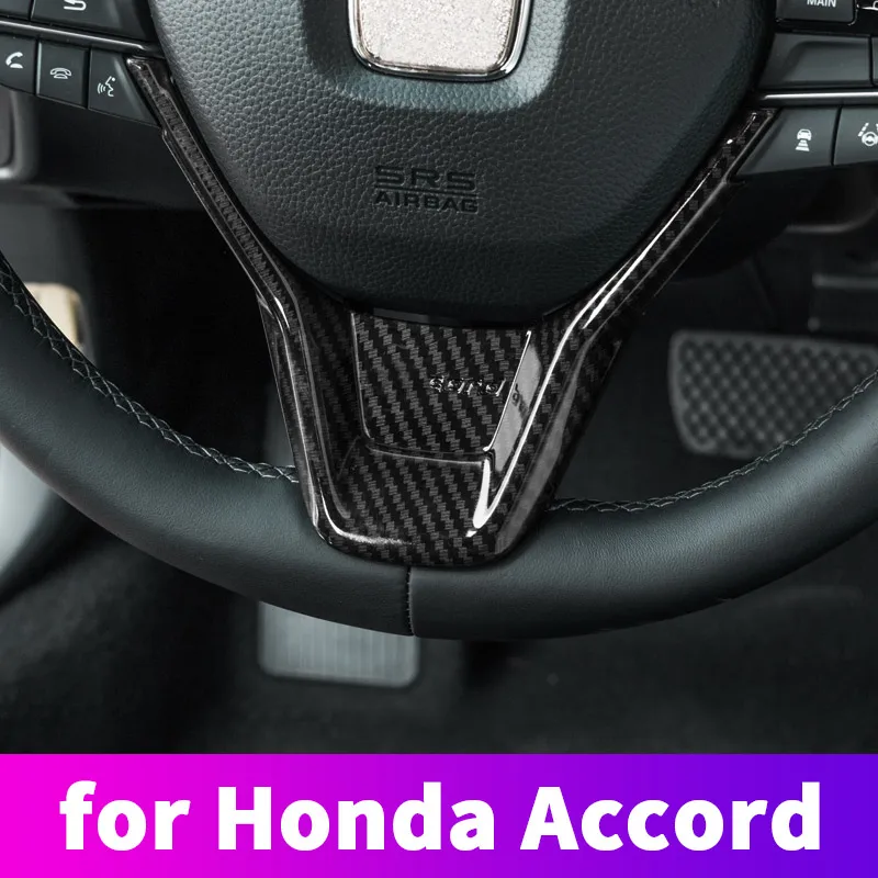 

For Honda Accord 10th 18 2019 car interior carbon fiber pattern stickers steering wheel decoration stickers modified accessories