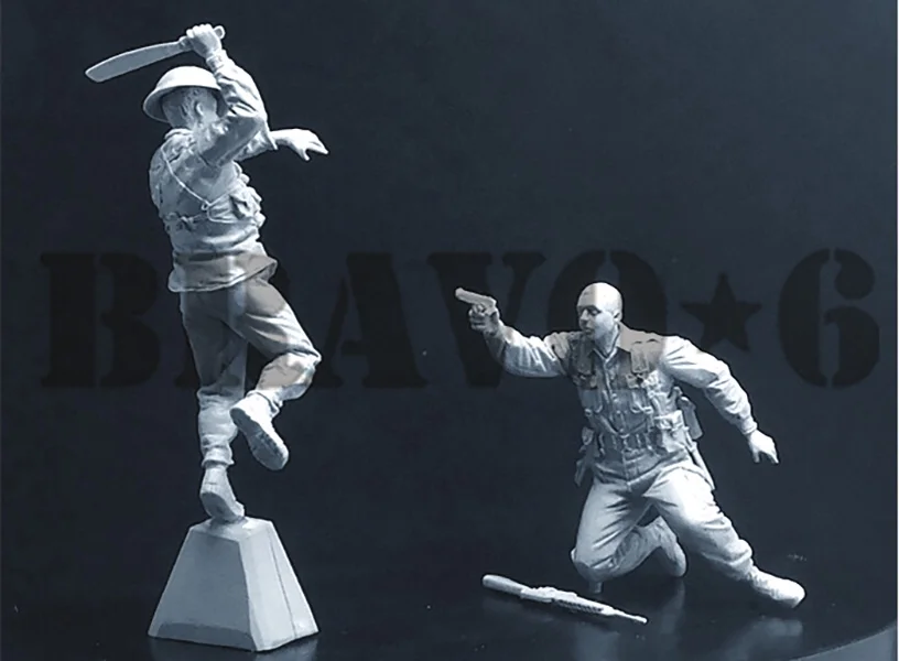 Figurine en résine GK, thème militaire, kit non assemblé et non peint, 1/35