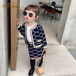 Baby Girl Knit Clothes Set inverno autunno primavera Infant Toddler maglione + gonna 2 pezzi Outfit Warm Christmas Party Baby Clothes 1-10Y