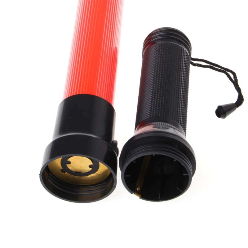 Plastic Traffic Wand  Powerful LED Flashlight Torch 3 Modes Strobe Setting