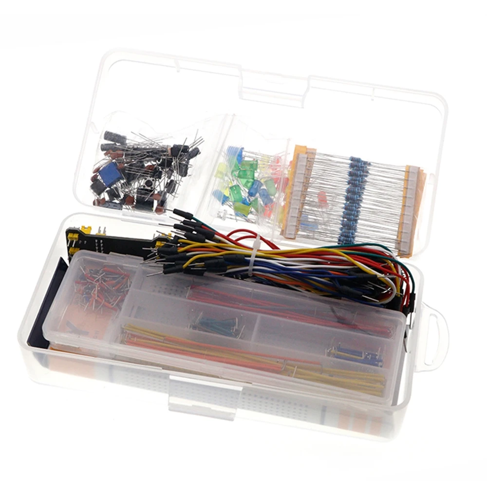 Electronics Component for arduino Kit With 830 Tie-points Breadboard Cable Resistor Capacitor LED Potentiometer